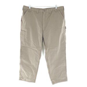 Carhartt Men Pant Loose Fit Canvas Utility Work Pant Cotton Brown 44x30 - NWT